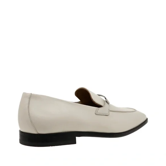 Salvatore Ferragamo Fedro Loafers White Leather Size 12 US New